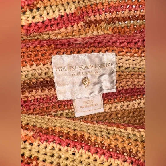 Helen Kaminski 100% Raffia Spiral Weave Shoulder Bag EUC - Picture 3 of 9